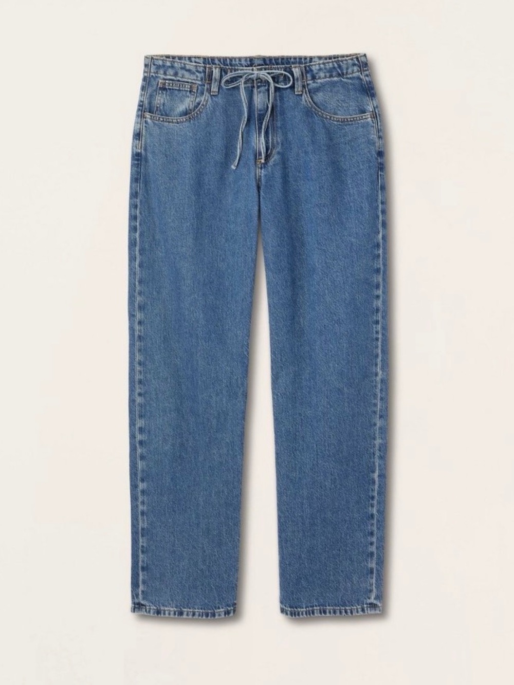 Women's Mid-Rise Drawstring Baggy Jeans -
Parke x Target Medium Wash 4